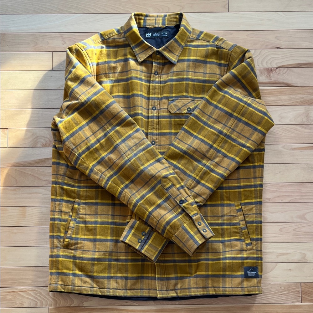 Helly Hansen Men's Yellow Plaid Shirt Jacket